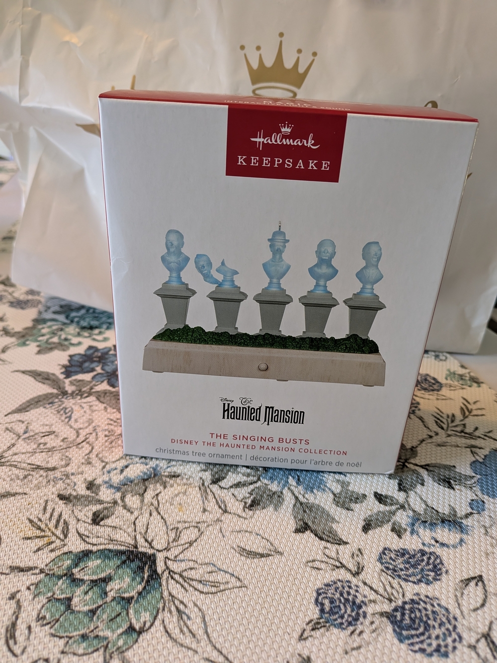 Hallmark Keepsake Disney The Haunted Mansion Singing Busts Ornament - Blue/Gray